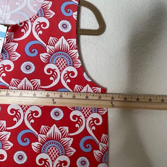 J. McLaughlin NWT Ellison Sleeveless Split V Neck A-Line Shift Dress Sz S Coral - Picture 8 of 11